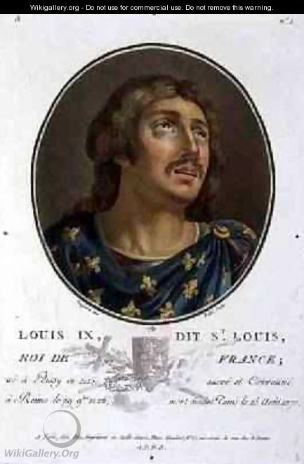 Portrait of Louis IX Called St Louis King of France 1215-70 - (after) Naigeon, Jean Claude