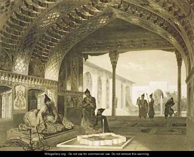 The Hall of Mirrors in the Palace of the Sardar of Yerevan Armenia - Celestin Francois Nanteuil