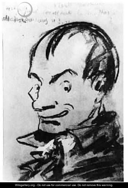 Caricature of Charles Baudelaire 1821-67 - Gaspard Felix Tournachon Nadar