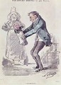 Toujours Bonne a maid handing a man his illegitimate child - Gaspard Felix Tournachon Nadar