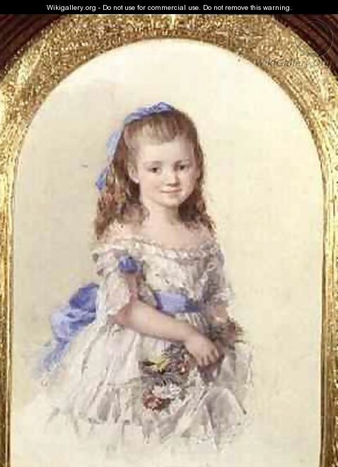 Portrait of Winifred Mary Bombass aged ten 1872 - Isabel Oakley Naftel