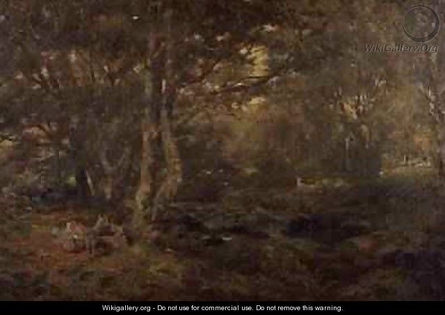 Through the Wood PontyGytyn North Wales 1880 - Paul Jacob Naftel