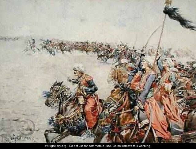 Charge of the Mamelukes at the Battle of Austerlitz 2nd December 1805 - Felicien baron de Myrbach-Rheinfeld