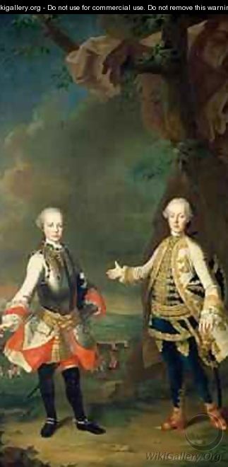 Joseph and Leopold sons of Francis I and Maria Theresa of Austria - Martin II Mytens or Meytens