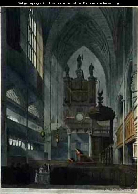 Interior of the Abbey from Bath Illustrated by a Series of Views - John Claude Nattes