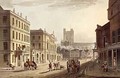 View of the Town Hall Market and Abbey Church from Bath Illustrated by a Series of Views - John Claude Nattes