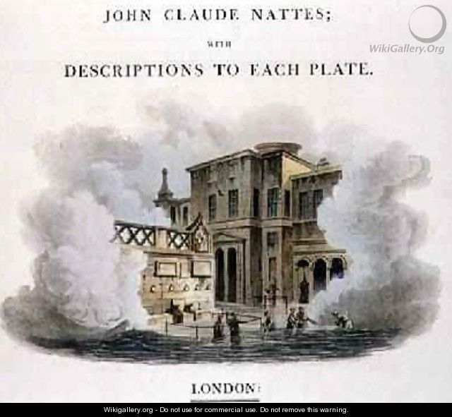 Taking the Waters at Bath frontispiece to Bath Illustrated by a Series of Views - John Claude Nattes