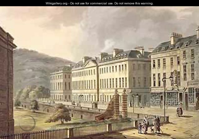 North Parade from Bath Illustrated by a Series of Views - John Claude Nattes