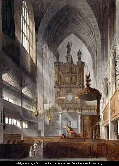 Interior of the Abbey - John Claude Nattes
