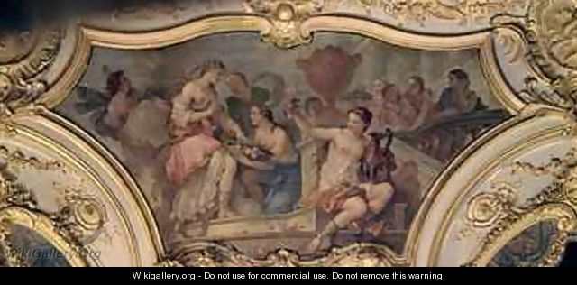 Decorative panel from the Oval Salon illustrating the Story of Psyche 1732-39 - Charles Joseph Natoire