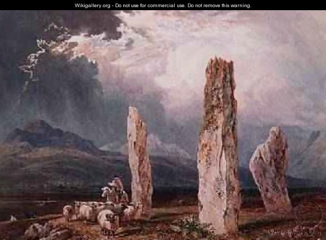 Circle of Stones at Tormore Isle of Arran 1828 - William Andrews Nesfield