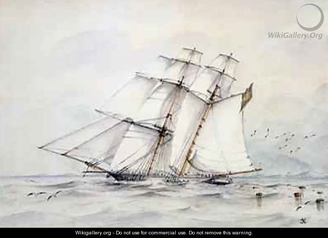The Slaver Esmeralda captured on 1 November 1864 off Loango - C.G. Nelson