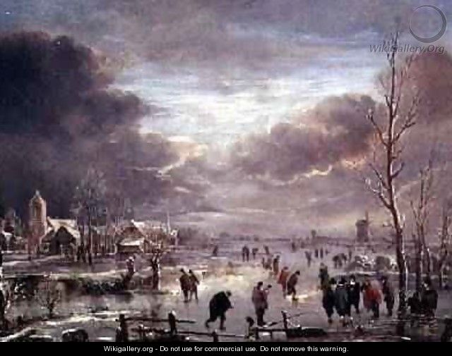 Landscape in Winter - Aert van der Neer
