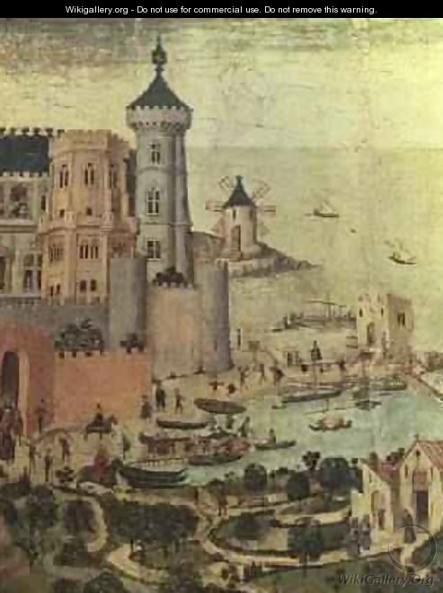 The Port of Majorca with the Almudaine Towers during the Conquest of the City by James I - Pedro Nisart