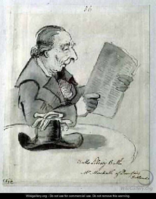 Mr Monteath of Dumfries Scotland in the Bulls Library Bath 1796 - John Nixon
