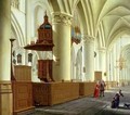 Views of the north and south aisles of the church of St Bavo Haarlem - Isaak Nickelen
