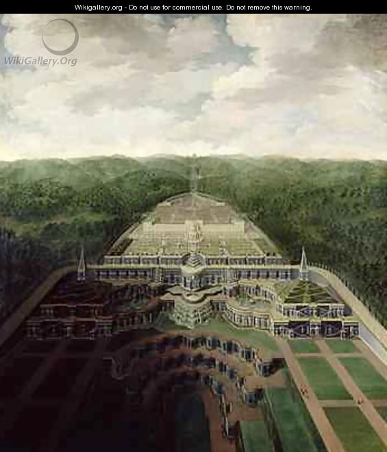 View of the Karlsberg Complex from the Cascades and Gardens to the Octogon after 1716 - Jan van Nickelen