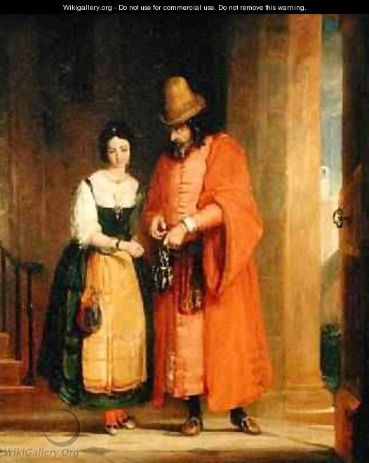 Shylock and Jessica from The Merchant of Venice - Gilbert Stuart Newton
