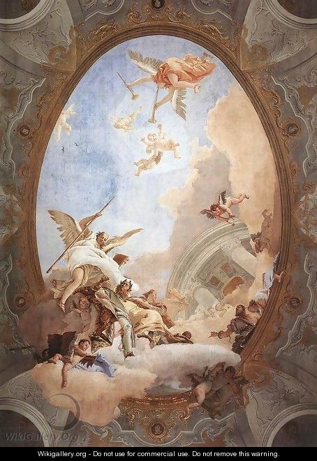 Allegory of Merit Accompanied by Nobility and Virtue - Giovanni Battista Tiepolo