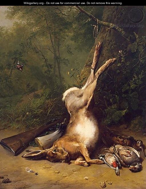 Still Life with a Hare - Eugène Verboeckhoven