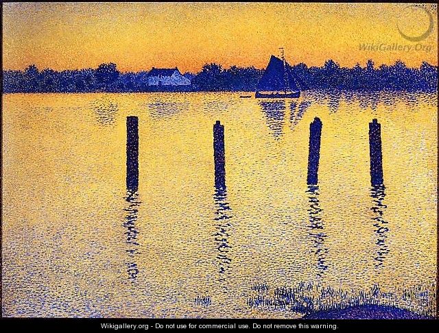 Sailboats on the River Schelde - Theo Van Rysselberghe