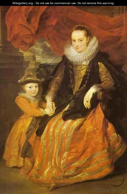 Portrait of Susanna Fourment and Her Daughter - Sir Anthony Van Dyck