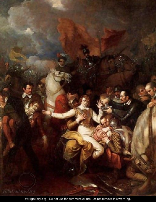 The Fatal Wounding of Sir Philip Sidney - Benjamin West
