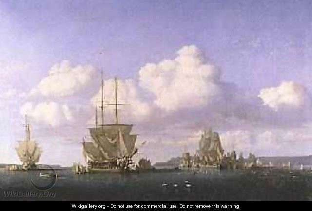 The Anchorage of Brest in Calm Weather 1844 - Jules Achille Noel