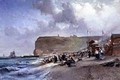 Crinolines on the Beach Fecamp 1871 - Jules Achille Noel