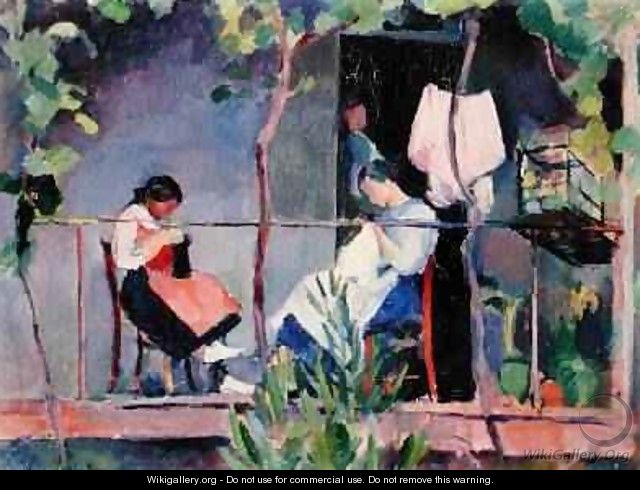 Dressmakers on the Balcony - Henri Ottmann