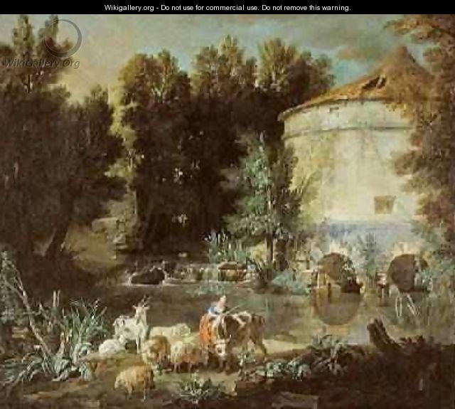 Landscape with a Round Tower, 1737 - Jean-Baptiste Oudry