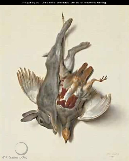 A Young Rabbit and Partridge hung by the Feet, 1751 - Jean-Baptiste Oudry