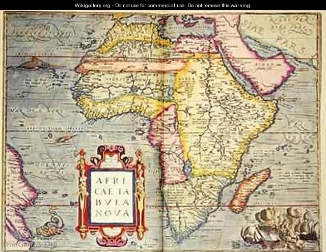 Africae tabvla nova, 1570 - Abraham Ortelius