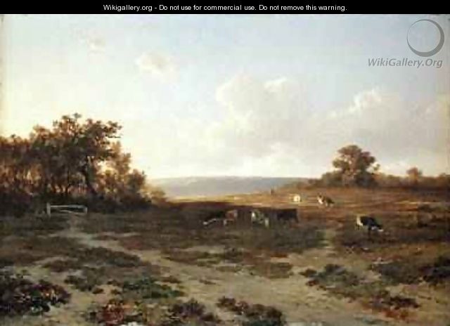 Heath Landscape with Cows, 1852 - Francois Auguste Ortmans