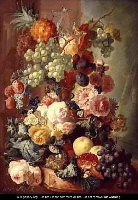 Still Life with Fruit and Flowers - Jan van Os