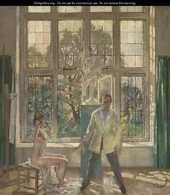 Summer Afternoon Artist in his Studio with a Model, c. 1913 - Sir William Newenham Montague Orpen