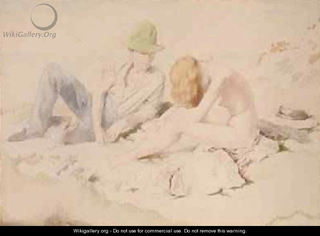 The Draughtsman and His Model - Sir William Newenham Montague Orpen