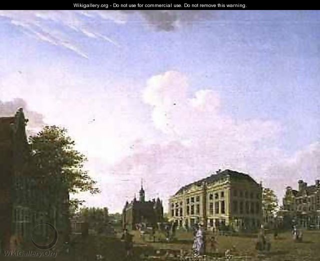 A View on the Leidse plein in Amsterdam, 1778 - Isaak Ouwater