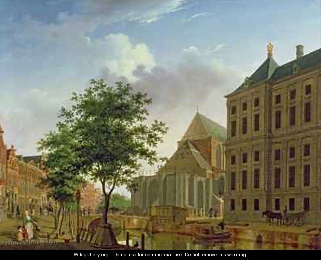 Back of New Palace and Church, Amsterdam - Isaak Ouwater