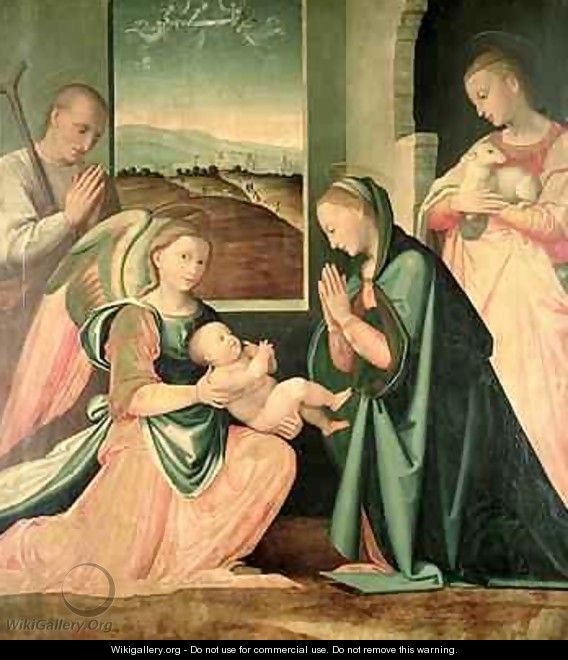 The Holy Family with St. Agnes - Fra Paolino