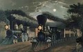 The Lightning Express Trains, pub. by Currier and Ives, New York, 1863 - Frances Flora Bond (Fanny) Palmer