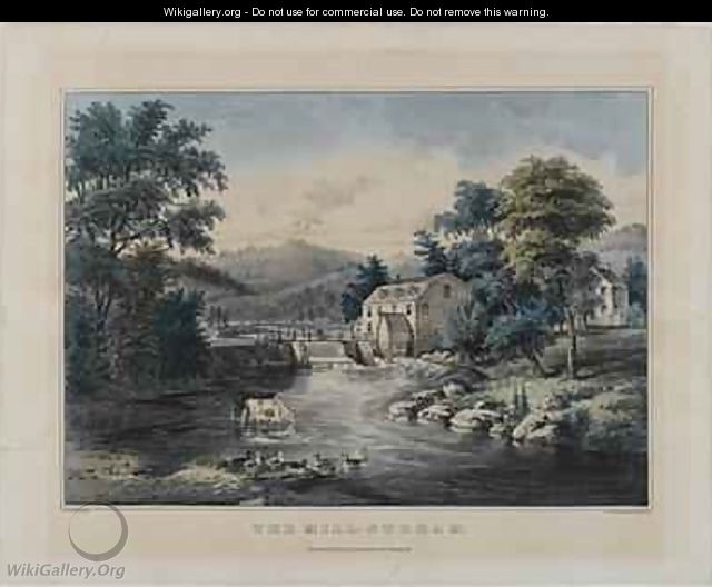 The Mill-Stream, published by Currier and Ives, New York - Frances Flora Bond (Fanny) Palmer