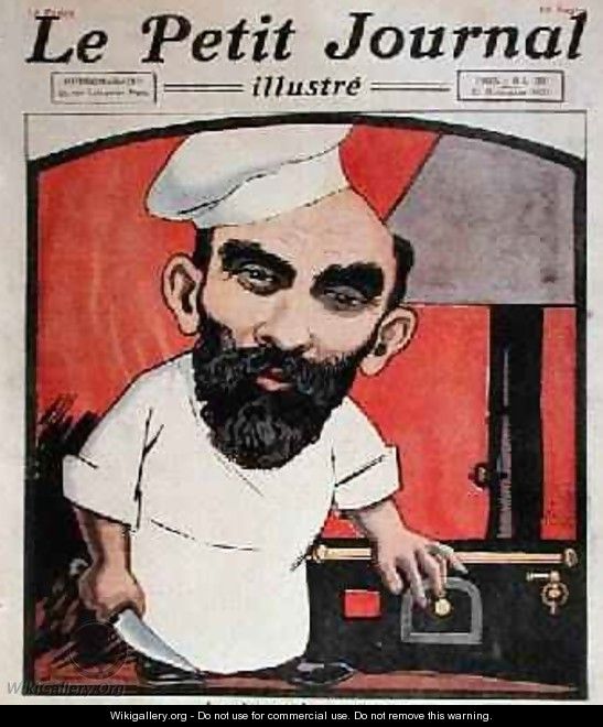 Henri Desire Landru 1869-1922 in his Kitchen, from Le Petit Journal, 13th November 1921 - Raymond Pallin