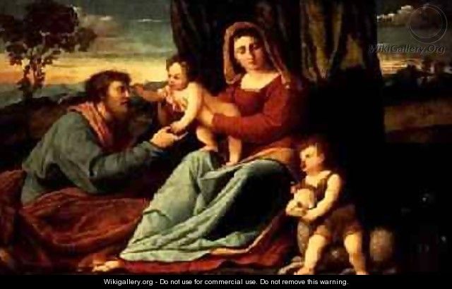 The Holy Family with the Infant St. John - Jacopo d