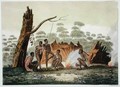 Inhabitants of Loro, New Holland, plate 60 from Le Costume Ancien et Moderne by Jules Ferrario, published c.1820s-30s - Sydney Parkinson
