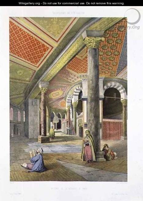 The Gallery of the Mosque of Omar, from Souvenirs of Jerusalem, engraved by Charles Claude Bachelier fl.1830-60 and Albert Adam b.1833, 1861 - (after) Paris