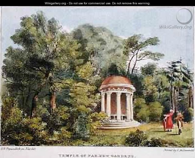 Temple of Pan, Kew Gardens, plate 12 from Kew Gardens A Series of Twenty-Four Drawings on Stone, engraved by Charles Hullmandel 1789-1850 published 1820 - (after) Papendiek, George Ernest