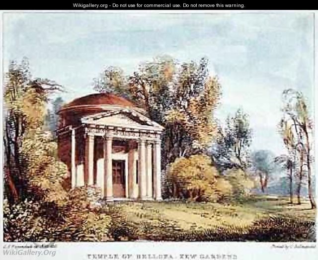 Temple of Bellona, Kew Gardens, plate 24 from Kew Gardens A Series of Twenty-Four Drawings on Stone, engraved by Charles Hullmandel 1789-1850 published 1820 - (after) Papendiek, George Ernest