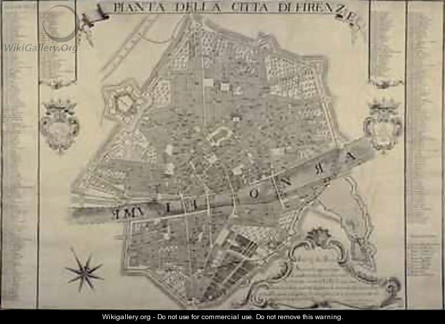 Map of Florence, 1730 - Papini