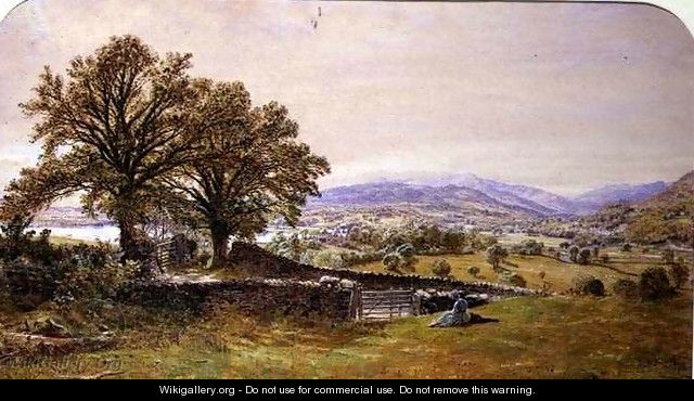 Lady in a Landscape, Ambleside - Waller Hugh Paton